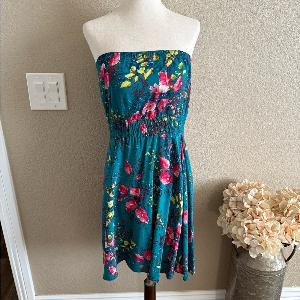 Floral Strapless Dress